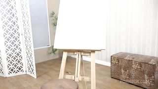 Big Tits Lesbian Artist Gets Ass Licked By Her Petite Teen Model