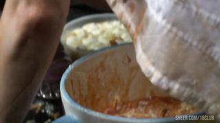 Samantha Bentley Lesbian Chocolate Pudding Pussy Licking Contest