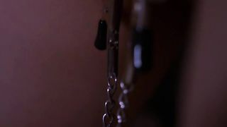 Perverted boy piss on tits his wench's and ass to mouth fuck her, and she gets cum in mouth.
