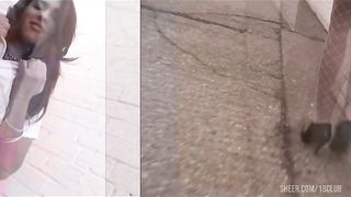 Hot Slut In Fishnets Gets Pussy Reamed After Sucking Dick