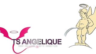 TS Angelique Monroe - Big cum anal and gold rain
