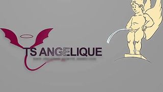 TS Angelique Monroe - Big cum anal and gold rain