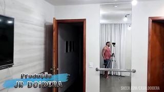 Bastidores da gravacao da novinha Karina Mello dando cu e buceta pros amigos no motel