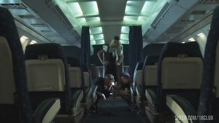 Linsey Mckenzie And Puma Swede Go Lesbian During A Cross Atlantic Flight