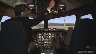 Madelyn Marie Fucks The Captain In The Cockpit During A Red Eye Flight