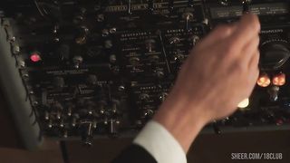 Madelyn Marie Fucks The Captain In The Cockpit During A Red Eye Flight
