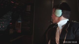 Madelyn Marie Fucks The Captain In The Cockpit During A Red Eye Flight