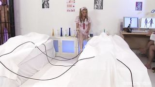 Stacey And Twins Kat & Kit Lee Anal Fucked And Dped In Group Scene