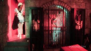 Sexy Lucy In Hot Lingerie Has A Fantasy Fuck With Two Hard And Eager Cocks