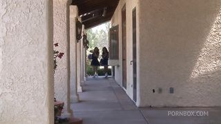 Lesbian college teen Ellena Woods wants the pussy of Kirsten Lee