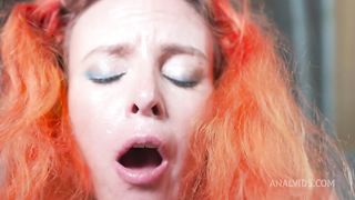 Red-haired bitch gave her ass to her nephew (dry)