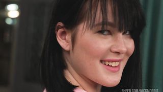 Her FIRST double penetration + double penetration in her tight pussy for young fragile Aarol Renti