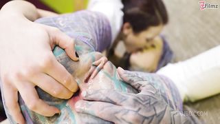 Crazy ANAL threesome - Anuskatzz double penetrated - boy & Dominatrix with Strap on - DP,gape, ATM, prolapse - ZF026