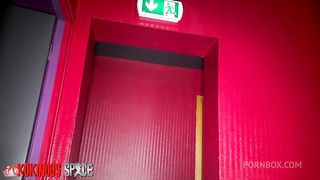 ALICE MAZE'S ANAL GANGBANGED BY FOUR DIFFERENTS DICKS IN THE SCREENROOM OF SWINGER CLUB, IN FRONT OF CLIENTS OF THE CLUB. AT KOKINOOS SPACE.