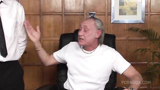 Sultry Blonde Stacey Saran Takes Dick to Her Pussy From Two Older Guys