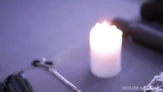 Dissolute lady pegging her guy's and gets cumshot.