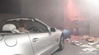 Romana Ryder Hugs The Hood Of His Sports Car As He Takes Her Pussy