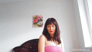 white panties under the skirt