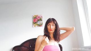 white panties under the skirt