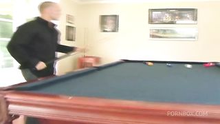 Alexis And Jenna Haze Get Into A Wild Threesome Fuck At The Pool Table