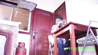 Anal double penetration in threesome. Husband fantasizes about his wife being fucked by his neighbor in public with his big Dic