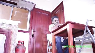 Anal double penetration in threesome. Husband fantasizes about his wife being fucked by his neighbor in public with his big Dic