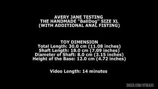 Avery Jane Testing The Handmade Balldog Size XL (With Additional Anal Fisting) TWT193