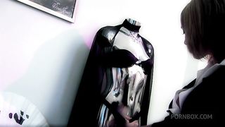 Michelle Thorne Bends Romana Ryder Over And Sticks A Dildo In Deep