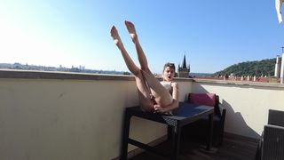 Fucking Ass on Balcony in Prague