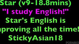 Star such a good girl as she gets fucked in the mouth, while she studies English. She loves to study. StickyAsian18