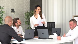 Sexy Petite Spaniard Francys Belle Seals Business Deal with Office Room DP GP2271