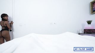 Daddy Fucks Kimmy Charms Little Asshole Really Hard and Deep Until she Quivers