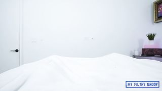 Daddy Fucks Kimmy Charms Little Asshole Really Hard and Deep Until she Quivers