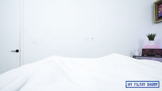 Daddy Fucks Kimmy Charms Little Asshole Really Hard and Deep Until she Quivers