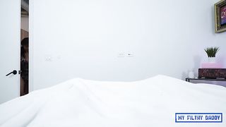 Daddy Fucks Kimmy Charms Little Asshole Really Hard and Deep Until she Quivers