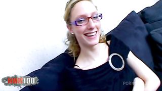 Anal casting with beautiful skinny French blonde Starla Candy