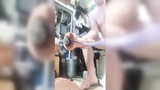 Hankey's dildo w/ cum tube MESSY ass fucking