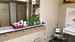 I fuck this milf in the club bathroom