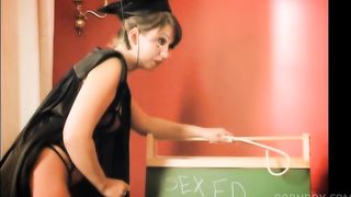 Busty blonde moans while naughty brunette shoves a toy in her cunt