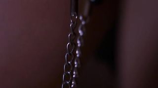 Perverted man piss on tits his woman's and ass fuck her, and she gets cum.