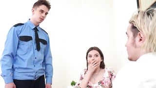 Police Man Bangs Cute Wife Milka Way in Front of Her Cuckold DTW8271