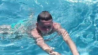 Met a hot twink by the pool and fucked him in my room