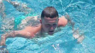 Met a hot twink by the pool and fucked him in my room