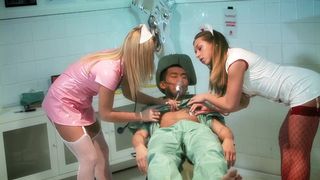 Two Naughty Nurses Satisfy Their Patients Rock Solid Boner