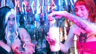 Lesbian Milk Enema & Anal Squirt