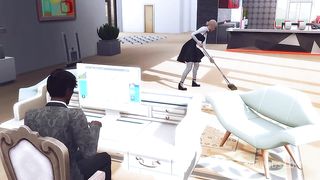 SEXY MAID WAS INTERVIEWED FOR HARD ANAL SEX BY THE BBC (SIMS 4 + HENTAI + SFM)