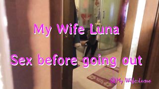 Luna wants to start the day by teasing Markus's cock