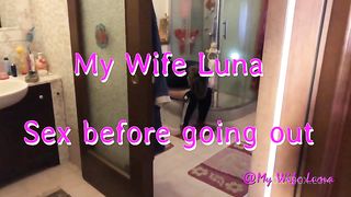 Luna wants to start the day by teasing Markus's cock