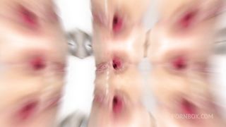 Monstrous cocks destroy ALICIA TRECE's ass. Big gape. Interracial. ANAT223
