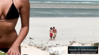 Fantastic foursome inside a beach hut